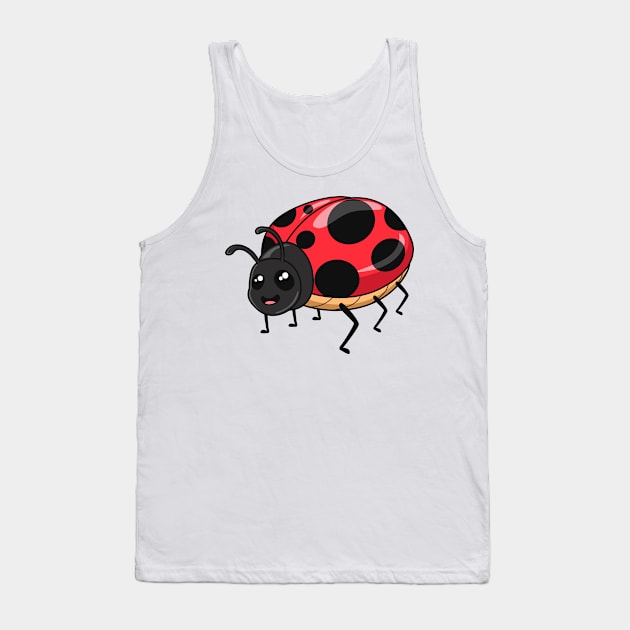 Kawaii ladybug Tank Top by Modern Medieval Design